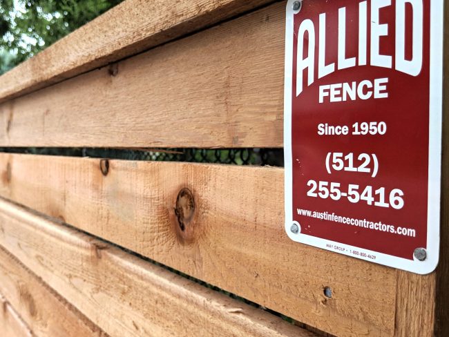 austin wood fence install
